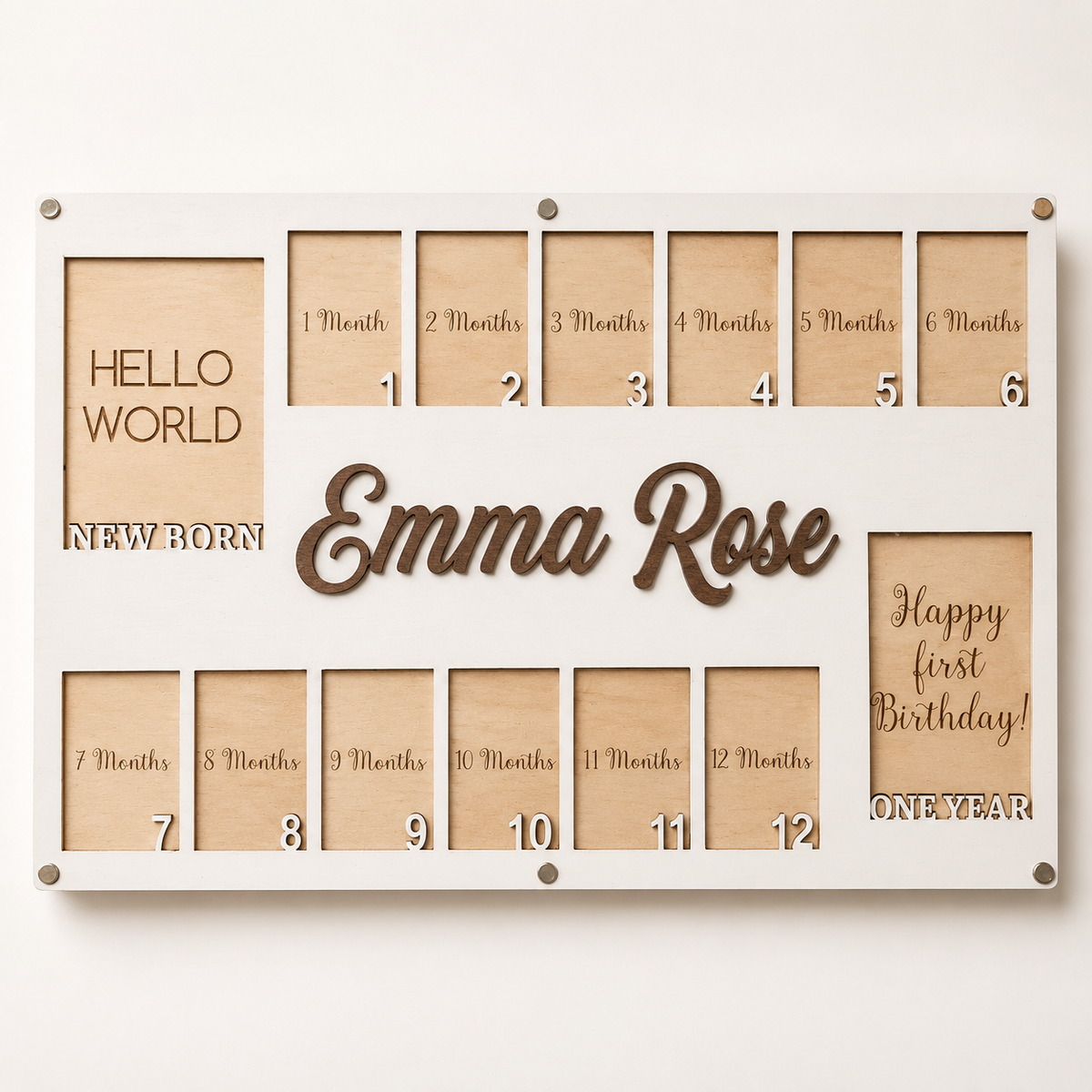 Personalized Baby First Year Photo Board