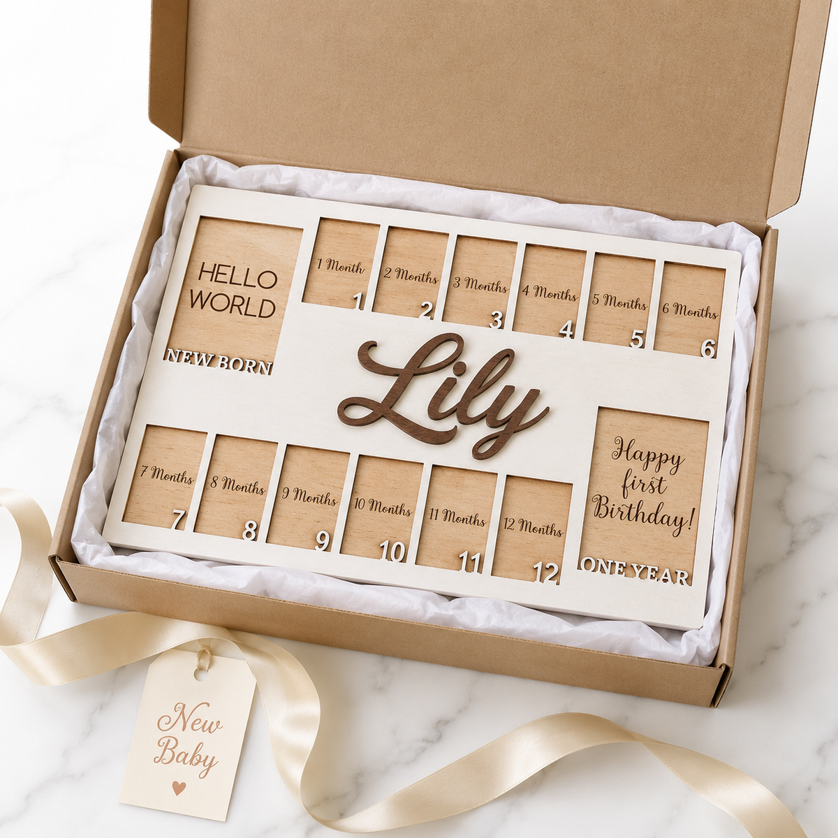 Personalized Baby First Year Photo Board