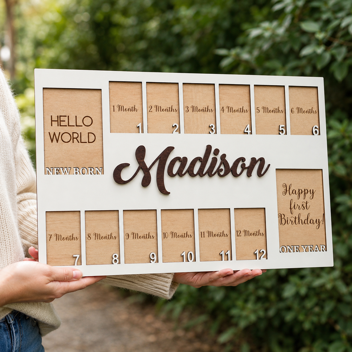 Personalized Baby First Year Photo Board