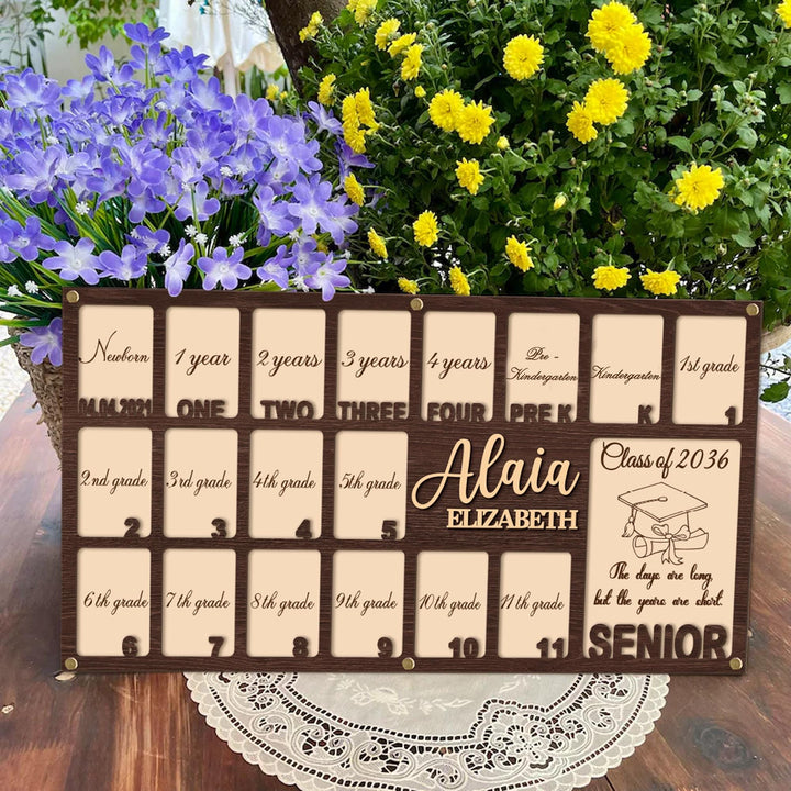 Personalized Newborn to Graduation Photo Frame