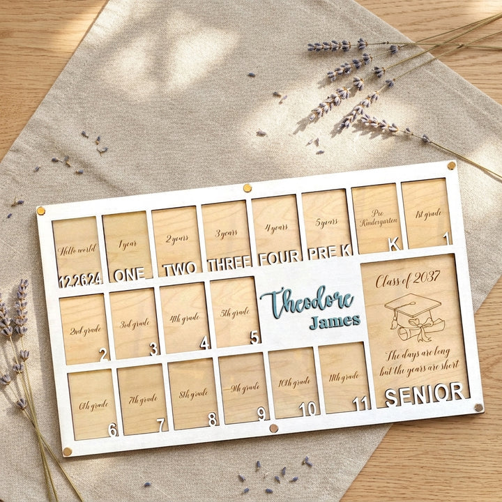 Personalized Newborn to Graduation Photo Frame