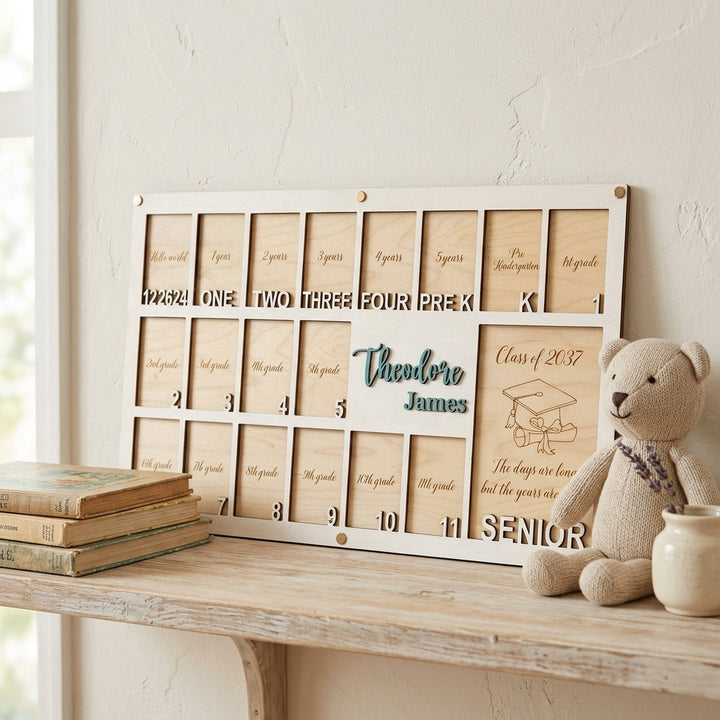 Personalized Newborn to Graduation Photo Frame
