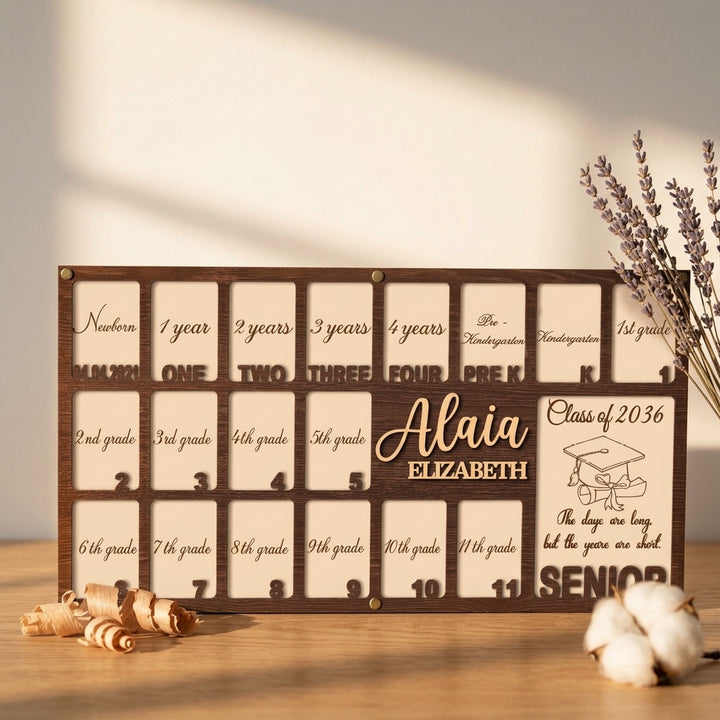 Personalized Newborn to Graduation Photo Frame