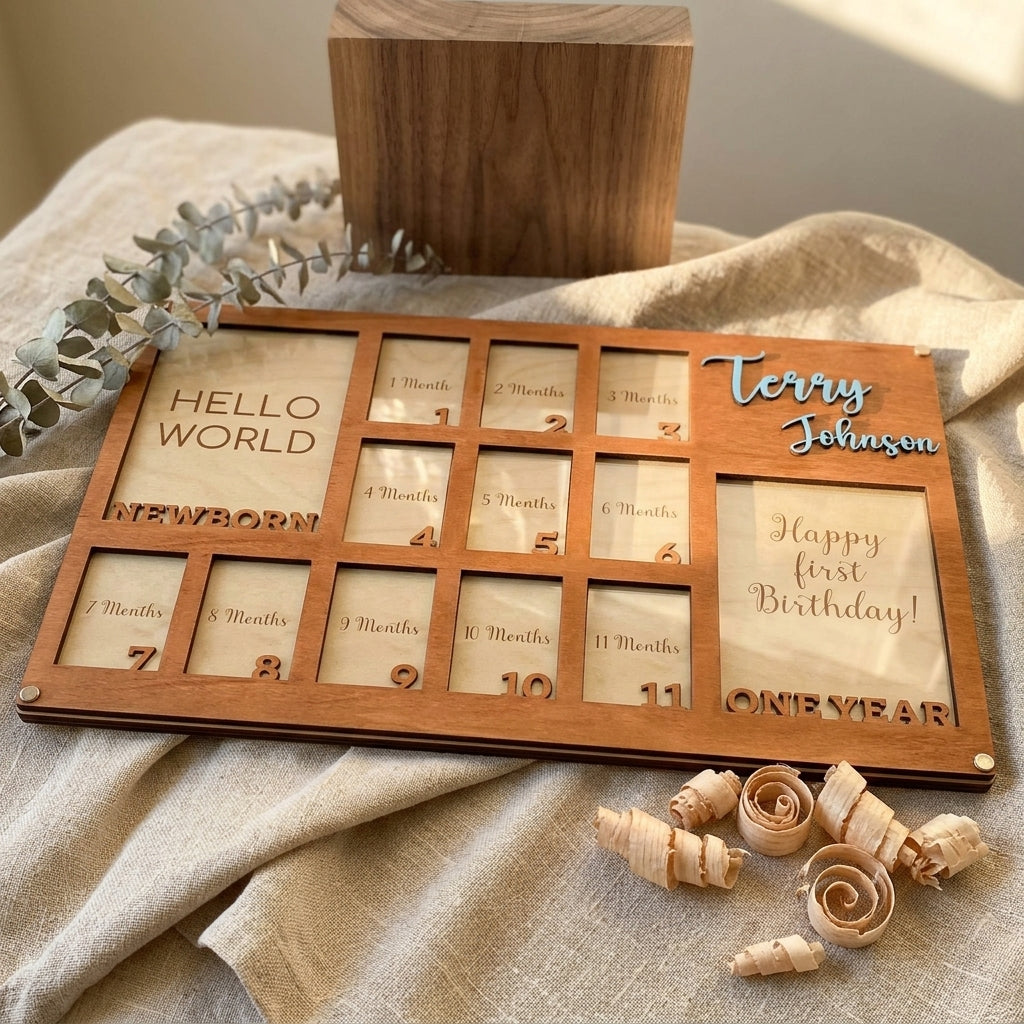 Personalized Baby First Year Milestone Board